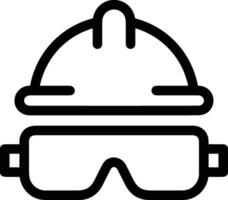 Sicherheit Helm Symbol Symbol Bild Vektor. Illustration von das Kopf Schutz industriell Ingenieur Arbeiter Design Bild vektor