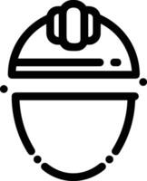 Sicherheit Helm Symbol Symbol Bild Vektor. Illustration von das Kopf Schutz industriell Ingenieur Arbeiter Design Bild vektor