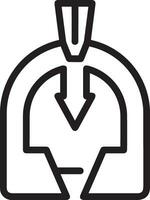 Sicherheit Helm Symbol Symbol Bild Vektor. Illustration von das Kopf Schutz industriell Ingenieur Arbeiter Design Bild vektor