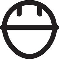 Sicherheit Helm Symbol Symbol Bild Vektor. Illustration von das Kopf Schutz industriell Ingenieur Arbeiter Design Bild vektor