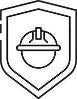 Sicherheit Helm Symbol Symbol Bild Vektor. Illustration von das Kopf Schutz industriell Ingenieur Arbeiter Design Bild vektor