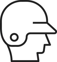 Sicherheit Helm Symbol Symbol Bild Vektor. Illustration von das Kopf Schutz industriell Ingenieur Arbeiter Design Bild vektor