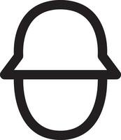 Sicherheit Helm Symbol Symbol Bild Vektor. Illustration von das Kopf Schutz industriell Ingenieur Arbeiter Design Bild vektor