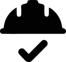 Sicherheit Helm Symbol Symbol Bild Vektor. Illustration von das Kopf Schutz industriell Ingenieur Arbeiter Design Bild vektor