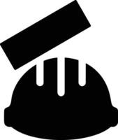 Sicherheit Helm Symbol Symbol Bild Vektor. Illustration von das Kopf Schutz industriell Ingenieur Arbeiter Design Bild vektor