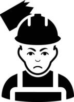 Sicherheit Helm Symbol Symbol Bild Vektor. Illustration von das Kopf Schutz industriell Ingenieur Arbeiter Design Bild vektor