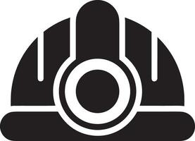 Sicherheit Helm Symbol Symbol Bild Vektor. Illustration von das Kopf Schutz industriell Ingenieur Arbeiter Design Bild vektor