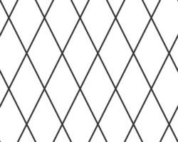 diagonal korsa linje rutnät sömlös mönster. geometrisk diamant textur. svart diagonal linje maska på vit bakgrund. minimal vadderad tyg. metallisk trådar staket mönster. vektor illustration.2