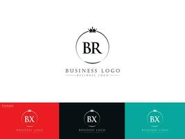 minimalistisch br Brief Logo, bunt br Geschäft Logo Symbol Vektor Kunst