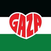 gaza typografi vektor illustration på en kärlek form. spara palestina vektor illustration för t skjorta design. palestina flagga tapet, flygblad, baner vektor illustration