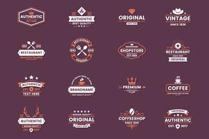 Vintage Retro Vector Logo för banner