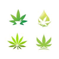 Cannabis-Zeichen-Symbolsatz vektor