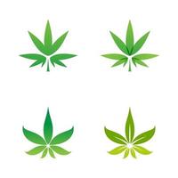 cannabis tecken symboluppsättning vektor