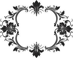elegant regalier kunglig vektor av svart dekorativ blooms kunglig överflöd enfärgad elegans för elit royalty