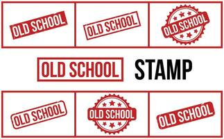 alt Schule Gummi Briefmarke einstellen Vektor
