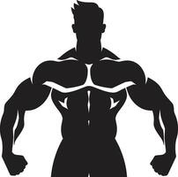 böjning majestät svartvit vektor monter av dominerande form episk böja svart vektor hyllning till bodybuilding artisteri