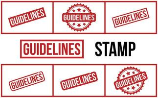 Richtlinien Gummi Briefmarke einstellen Vektor