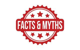 fakta och myter sudd stämpel täta vektor