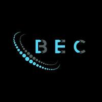 bec Brief Logo kreativ Design. bec einzigartig Design. vektor