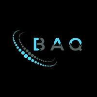 baq brief logo kreatives design. baq einzigartiges Design. vektor