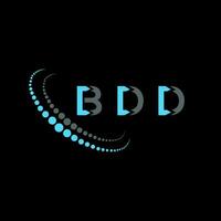 bdd brev logotyp kreativ design. bdd unik design. vektor