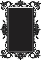 Regal Pracht königlich einfarbig Blumen- Kunst im Vektor elegant Erbe ein schwarz Vektor von dekorativ Lizenzgebühren