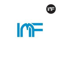Brief IWF Monogramm Logo Design vektor