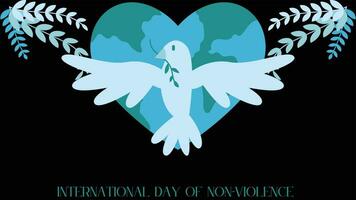 International Tag von Gewaltlosigkeit Vorlage vektor