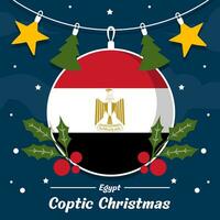 glücklich Ägypten koptisch Weihnachten Illustration Vektor Hintergrund. Vektor eps 10