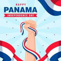 Panama Unabhängigkeit Tag Illustration Vektor Hintergrund. Vektor eps 10