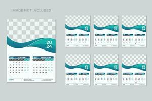 2024 kalender design mall vektor