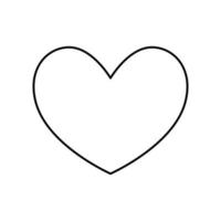 Symbol für den Stil der Liebeslinie des Herzens vektor