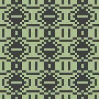 ein Pixel Kunst Muster im Grün und schwarz vektor