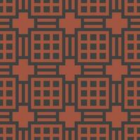 en mönster med kvadrater och kvadrater på en röd bakgrund vektor