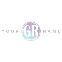 GR Initiale Logo Aquarell Vektor Design