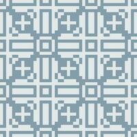 ein Pixel Muster mit Quadrate und Kreuze vektor