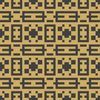 en mönster med kvadrater och kvadrater på en brun bakgrund vektor