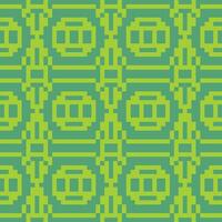 ein Grün und Gelb Pixel Muster vektor