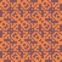 ein Pixel Muster im Orange und lila vektor