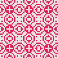 Pixel Kunst rot Weiß Muster vektor