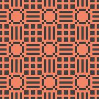 ein Muster von Quadrate und Quadrate auf ein Orange Hintergrund vektor