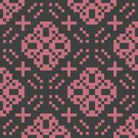 en pixel mönster med rosa och svart kvadrater vektor