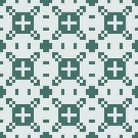 ein Grün und Weiß Muster mit Quadrate vektor