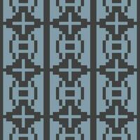 ein Pixel Muster mit Blau und schwarz Quadrate vektor