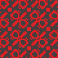 ein pixelig Muster mit rot und schwarz Quadrate vektor