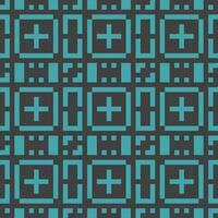 en pixel stil mönster med kvadrater och går över vektor