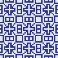 en blå och vit mönster med kvadrater vektor