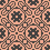 Pixel Kunst nahtlos Muster mit Quadrate und Kreise vektor