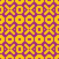 ein Pixel Muster mit Gelb und lila Quadrate vektor