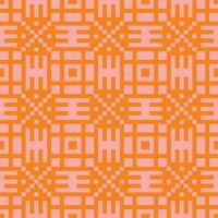 ein Orange und Rosa geometrisch Muster vektor